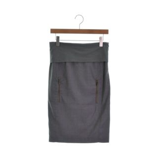 ブルネロクチネリ(BRUNELLO CUCINELLI)のBRUNELLO CUCINELLI ひざ丈スカート 42(M位) グレー 【古着】【中古】(ひざ丈スカート)