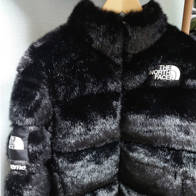 Supreme TheNorthFace Faux Fur Nuptse　L