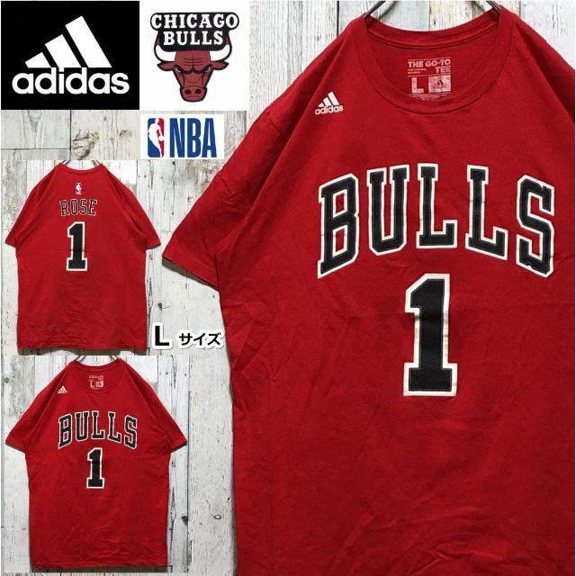 adidas(アディダス)のアディダス × NBA BULLS ブルズ 両面ビッグプリント L Tシャツ メンズのトップス(Tシャツ/カットソー(半袖/袖なし))の商品写真