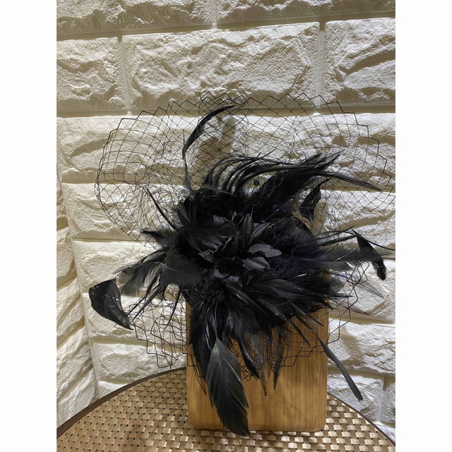 羽 × レース が可愛い 髪飾り クリップ式 ヘアアクセサリー