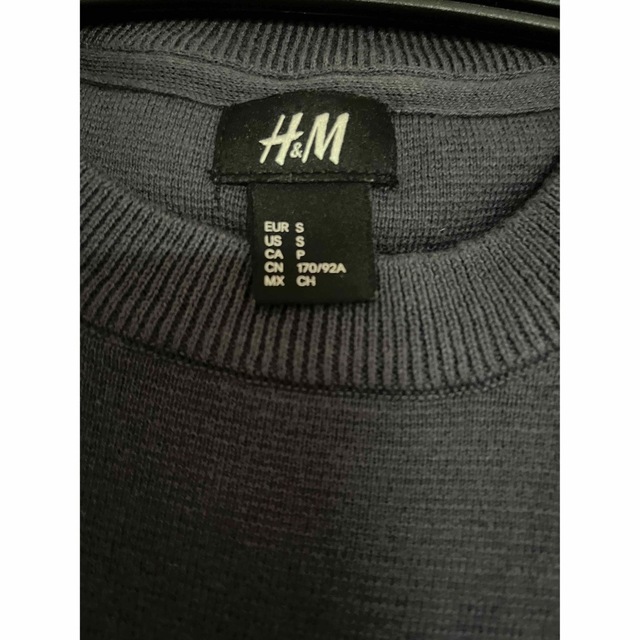 H&H(エイチアンドエイチ)のH&M 長袖カットソー☆紺☆Ｓ メンズのトップス(Tシャツ/カットソー(七分/長袖))の商品写真