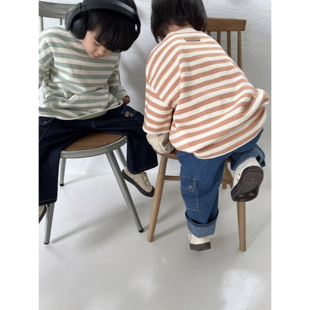 【未使用品】kokokids border layered tops 韓国 キッズ/ベビー/マタニティのキッズ服男の子用(90cm~)(Tシャツ/カットソー)の商品写真