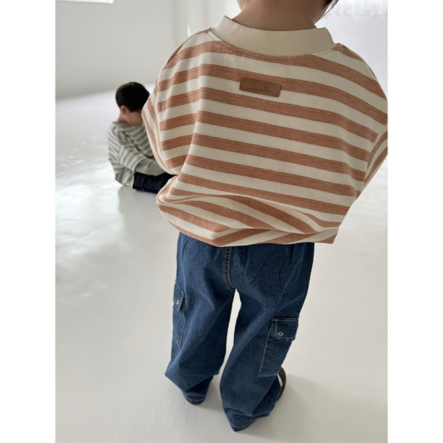 【未使用品】kokokids border layered tops 韓国 キッズ/ベビー/マタニティのキッズ服男の子用(90cm~)(Tシャツ/カットソー)の商品写真