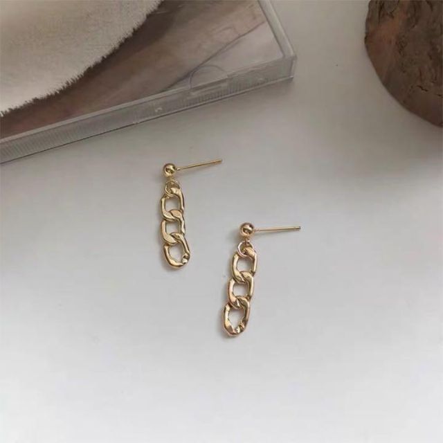 N0800 鎖ピアス チェーンピアス レディース 大人気 アレルギー対応 ins