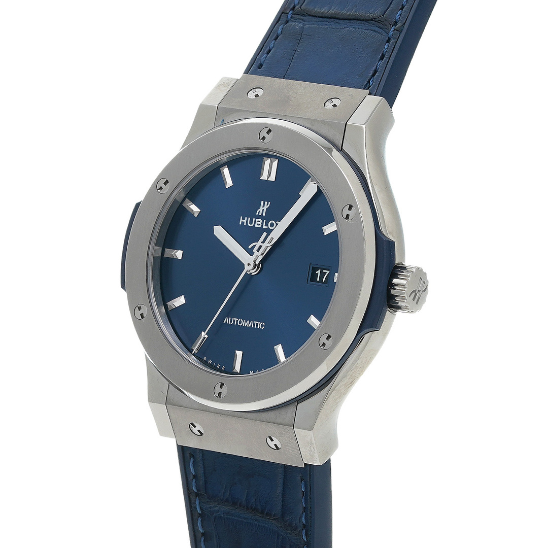 時計 中古 ウブロ HUBLOT 542.NX.7170.LR ブルー メンズ 腕時計 安い
