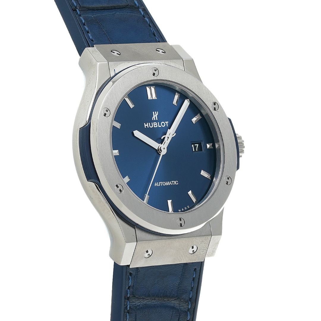 時計 中古 ウブロ HUBLOT 542.NX.7170.LR ブルー メンズ 腕時計 安い