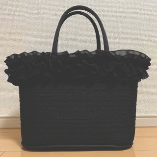 IWASA - 岩佐 ブラックフォーマルバッグ コード刺繍大きめ 冠婚葬祭の