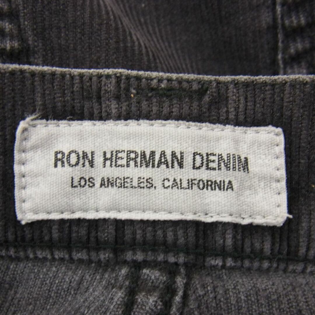Ron Herman ロンハーマン パンツ DENIM DAMAGED CORDUROY PANT ダメージ加工 コーデュロイ パンツ チャコール系 31