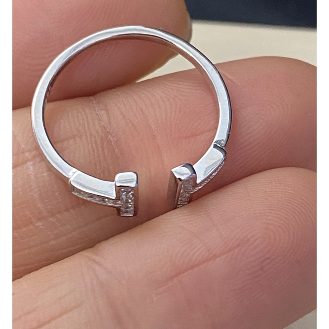 シルバー925 Tリング シンプルリング シルバーリング レディースのアクセサリー(リング(指輪))の商品写真