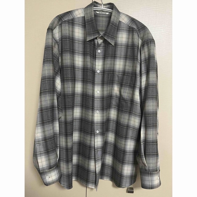 22aw AURALEE 即完売 希少サイズ チェック シャツ サイズ5