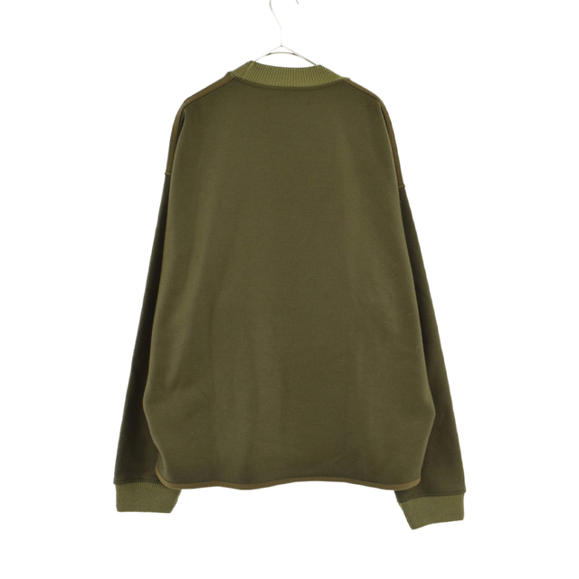 JIL SANDER ジルサンダー カーキ WOOL OVERSIZE SWEATSHIRT ウール生地 オーバーサイズ ニット スウェットシャツ J21GU0003J40045