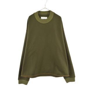 ジルサンダー(Jil Sander)のJIL SANDER ジルサンダー カーキ WOOL OVERSIZE SWEATSHIRT ウール生地 オーバーサイズ ニット スウェットシャツ J21GU0003J40045(スウェット)