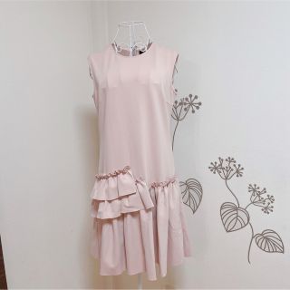 タグ付き♡Rene basic ルネ フリル ワンピース ピンク-