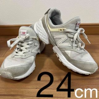 ニューバランス(New Balance)のニューバランス　574  ホワイトグレー系　24cm 厚底(スニーカー)