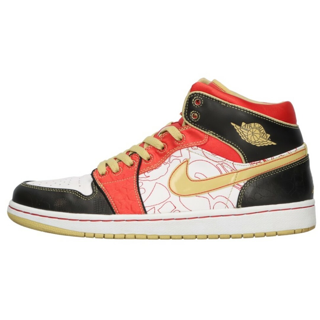 304センチワイズNIKE ナイキ 2006年製 中国240足限定 AIR JORDAN 1 XQ(喜慶) 316915-073 エアジョーダン 1 レトロ ハイ OG ハイカットスニーカー US10 ホワイト/レッド