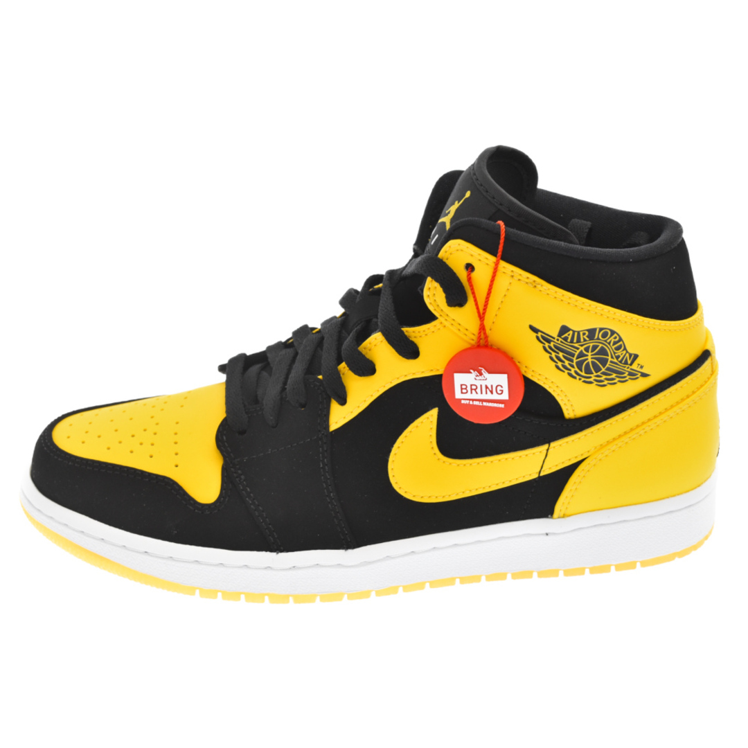 NIKE ナイキ AIR JORDAN1 MID New Love エアジョーダン1 ミッド ハイカットスニーカー ニューラブ ブラック/イエロー 554724-035 US9