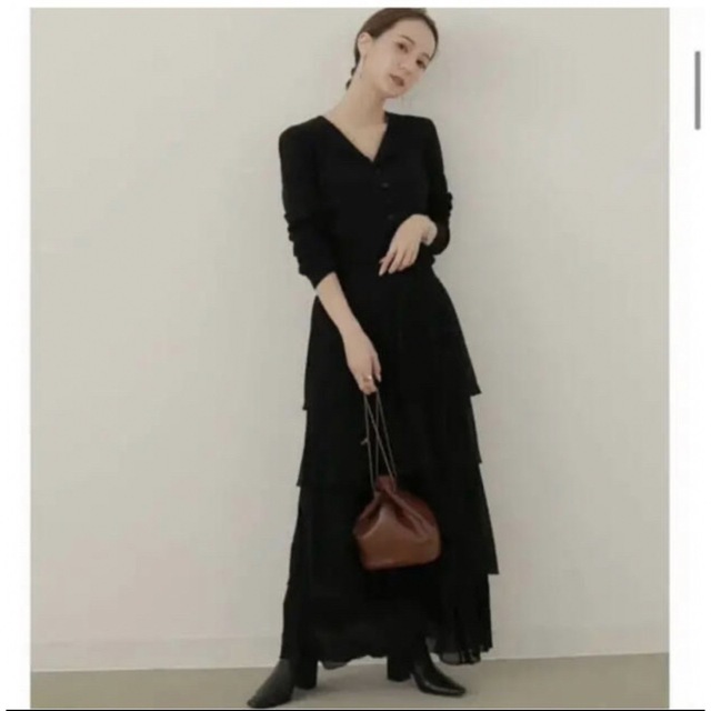 louren knit tiered skirt レディースのスカート(ロングスカート)の商品写真