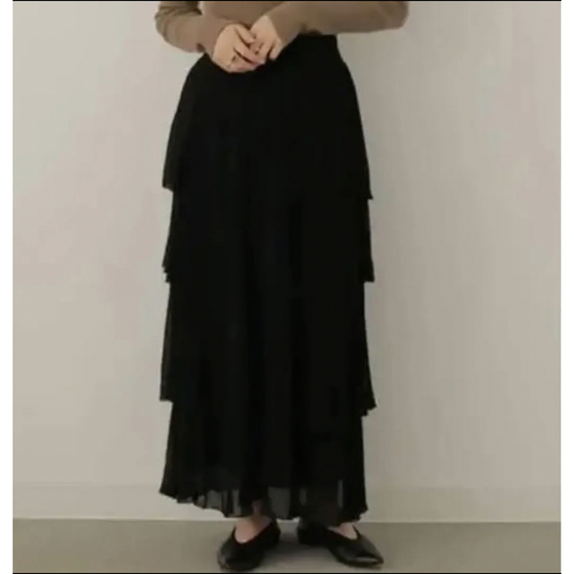 louren knit tiered skirt レディースのスカート(ロングスカート)の商品写真