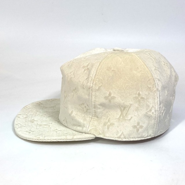 LOUIS VUITTON(ルイヴィトン)のルイヴィトン LOUIS VUITTON キャスケット ベルベット MP3421 モノグラム  帽子 キャップ ポリエステル ブロン ホワイト メンズの帽子(キャップ)の商品写真