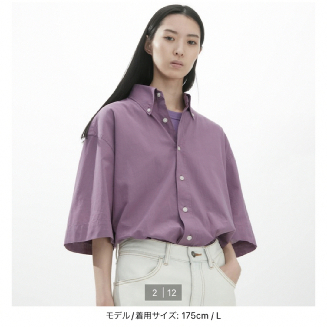 UNIQLO(ユニクロ)のUNIQLO U 2023SS オーバーサイズシャツ パープル メンズのトップス(シャツ)の商品写真