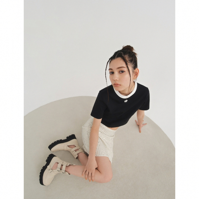 Lily Brown(リリーブラウン)の【LILY BROWN×MARY QUANT】🖤🤍WEB限定カラーTシャツ レディースのトップス(Tシャツ(半袖/袖なし))の商品写真