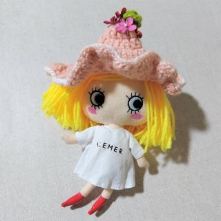 イルメール　16センチぬい　他ドール用お花フリル帽子（シェルピンク）(ぬいぐるみ)