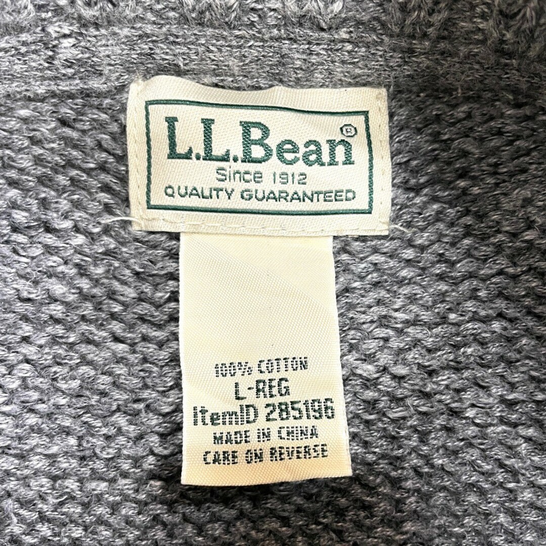 L.L.Bean(エルエルビーン)の【中古】 エルエルビーン L.L.Bean ハーフボタン コットン ニット セーター ハイネック 長袖 サイズ：L-REG グレー 古着 中古 mellow メンズのトップス(ニット/セーター)の商品写真