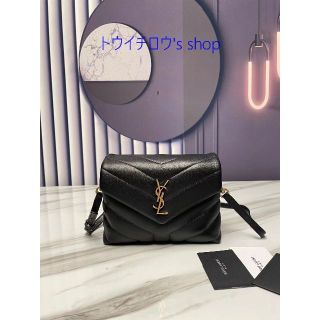 極美品】サンローラン ルル トイバッグ ゴールドレザー Y字