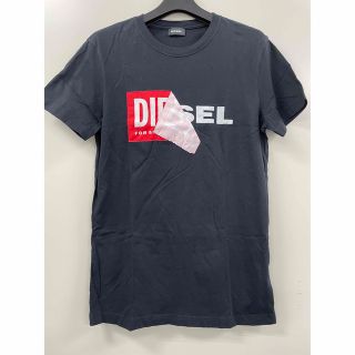 ディーゼル(DIESEL)のDIESELはがれロゴ半袖Tシャツブラック　Sサイズ(Tシャツ/カットソー(半袖/袖なし))