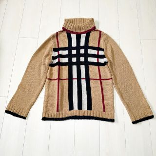 バーバリーブラックレーベル(BURBERRY BLACK LABEL)のLサイズ バーバリーブラックレーベル ニットセーター  ノバチェック(ニット/セーター)