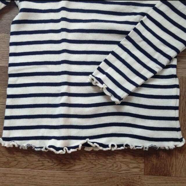 GAP(ギャップ)のGAP　3years ボーダーリブトップス キッズ/ベビー/マタニティのキッズ服女の子用(90cm~)(Tシャツ/カットソー)の商品写真