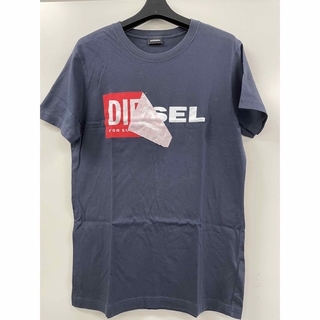 ディーゼル(DIESEL)のDIESELはがれロゴ半袖Tシャツブラック　Sサイズ(Tシャツ/カットソー(半袖/袖なし))