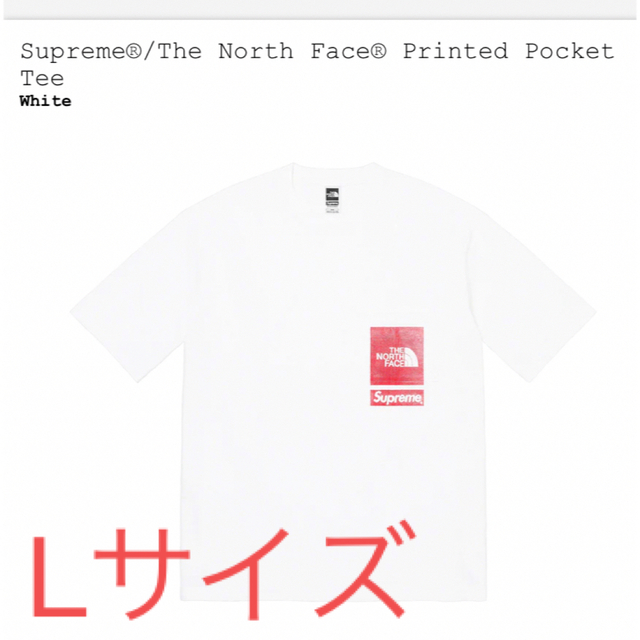 Supreme North Face Printed Pocket Tee 白-