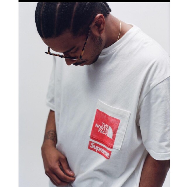 【S】Supreme/North Face Printed Pocket Tee