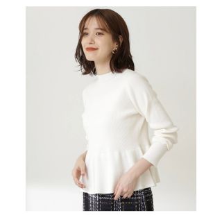 エヌナチュラルビューティーベーシック(N.Natural beauty basic)のN. Natural Beauty Basic ボトルネックペプラムニット(ニット/セーター)