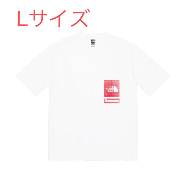 L supreme ノースフェイス Tシャツ printed pocket