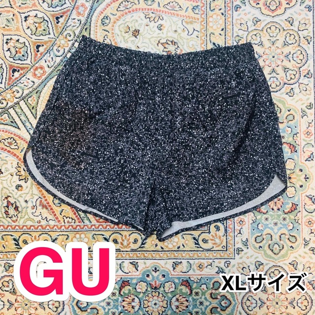 GU(ジーユー)の【美品】GU ランニングパンツ ショートパンツ レディース XL ブラック スポーツ/アウトドアのランニング(ウェア)の商品写真