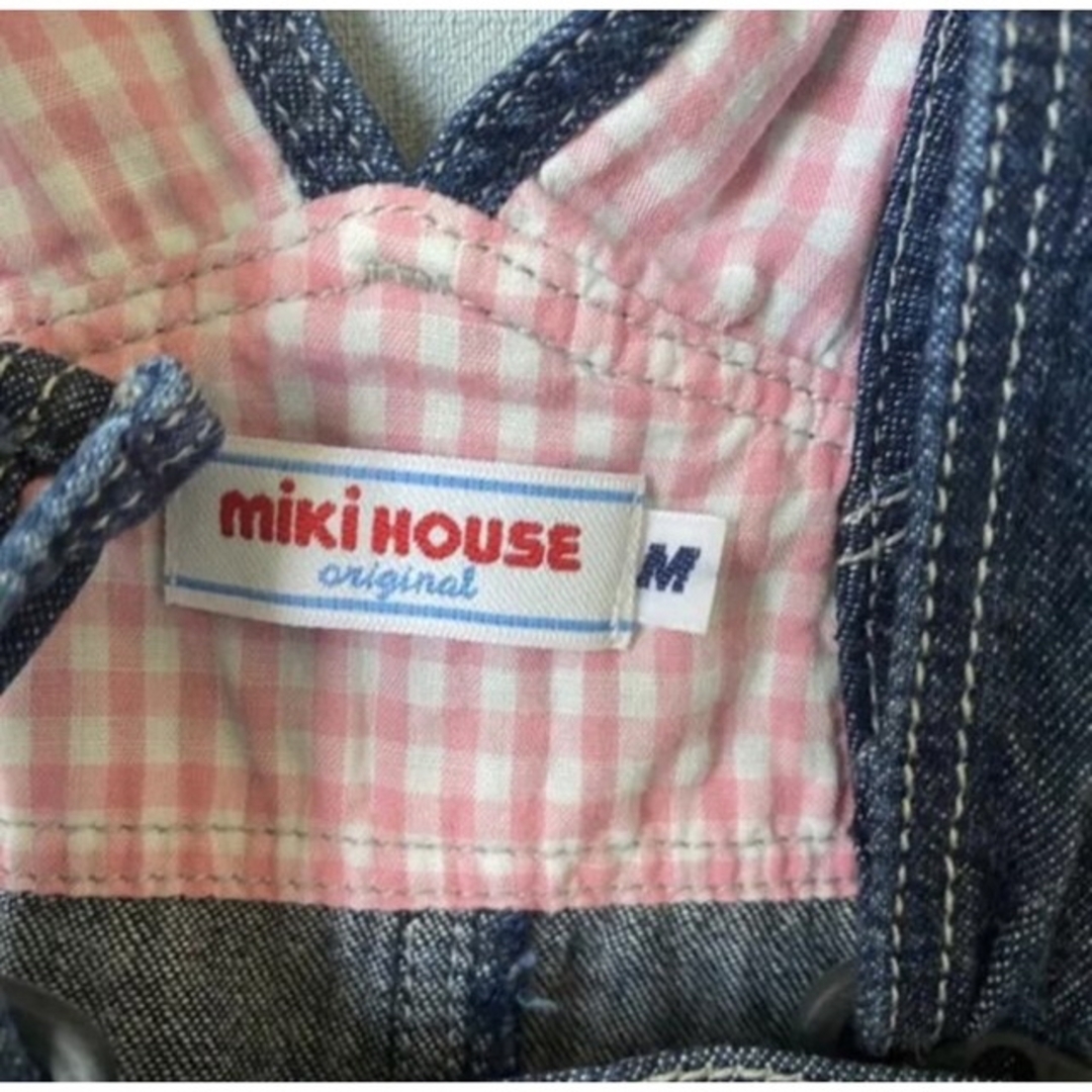 mikihouse(ミキハウス)のミキハウス　デニムワンピース　80 キッズ/ベビー/マタニティのベビー服(~85cm)(ワンピース)の商品写真