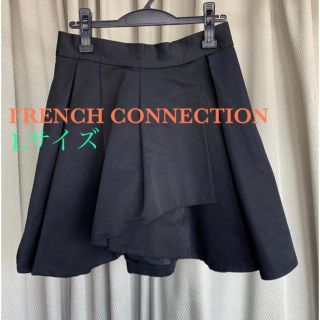 フレンチコネクション(FRENCH CONNECTION)の美品　フレンチコネクション　大きめサイズ　立体タック　ボリュームフレアスカート　(ひざ丈スカート)