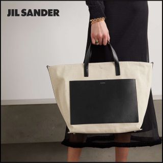 JILSANDER出品リストJIL SANDER ミディアムレザー トリムキャンバス