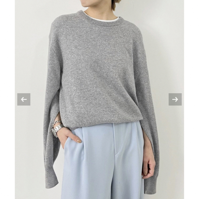 L'Appartement Cashmere C/N Poncho Knitグレー定価