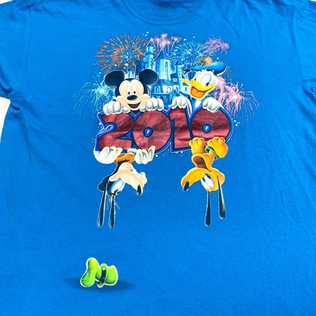 本物ディズニーDisneyコットンミニーマウスデカビッグ半袖Tシャツメンズ2XL