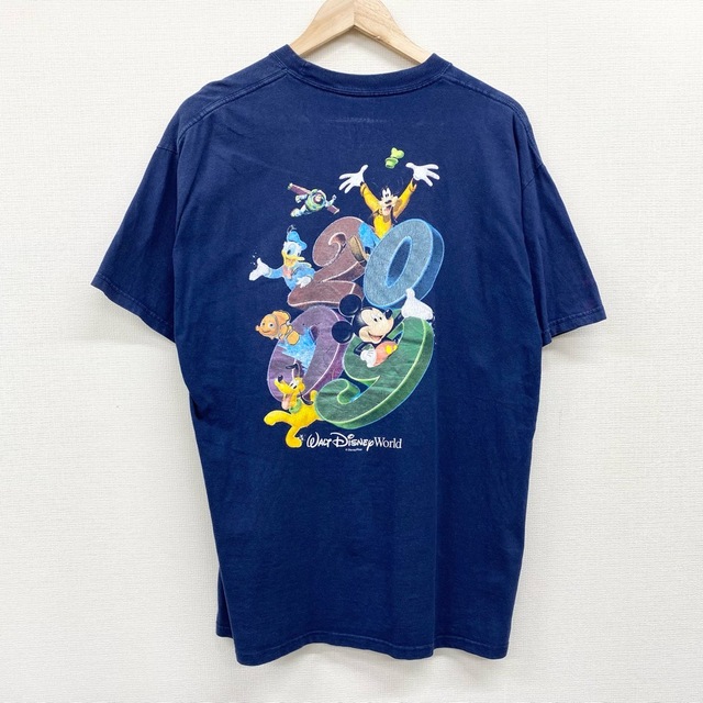 Disney parkディズニーキャラTシャツミッキー大判プリントウォッシュ