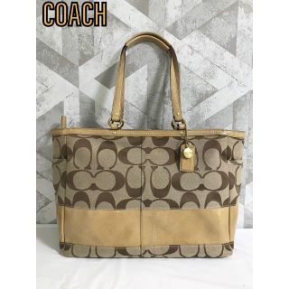 コーチ(COACH)の【美品】COACH コーチ 12436 シグネチャー キャンバス トートバッグ(トートバッグ)