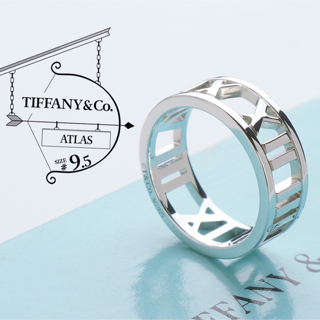 極美品 TIFFANY ティファニー カーブド リング 750 指輪 9.5号