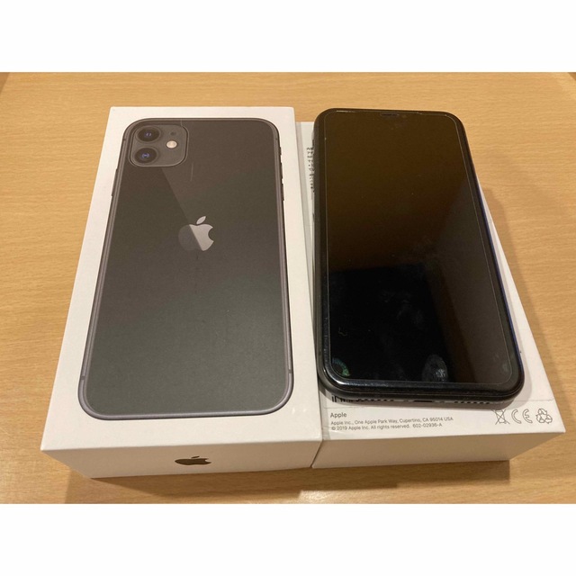 Apple iPhone11 128GB SIMフリー ブラック スマートフォン-