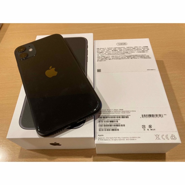 Apple iPhone11 128GB SIMフリー　ブラック　スマートフォン