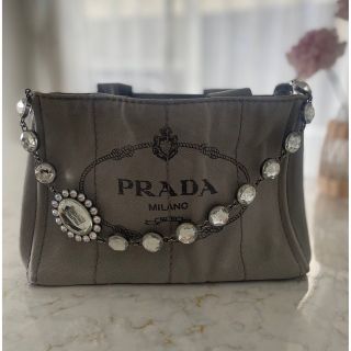 プラダ(PRADA)のPRADA カナパ　S トート　グレー　トートバッグ(トートバッグ)