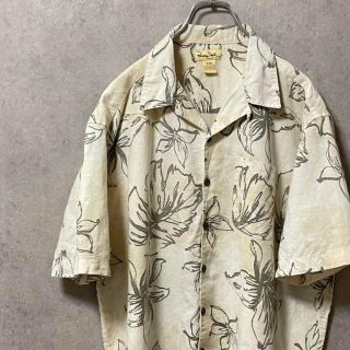 希少 美品 MSGM 上質 切替 リネン アロハシャツ