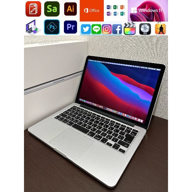 MacBook Pro 13インチ MacOS/Office+Adobe。 | フリマアプリ ラクマ